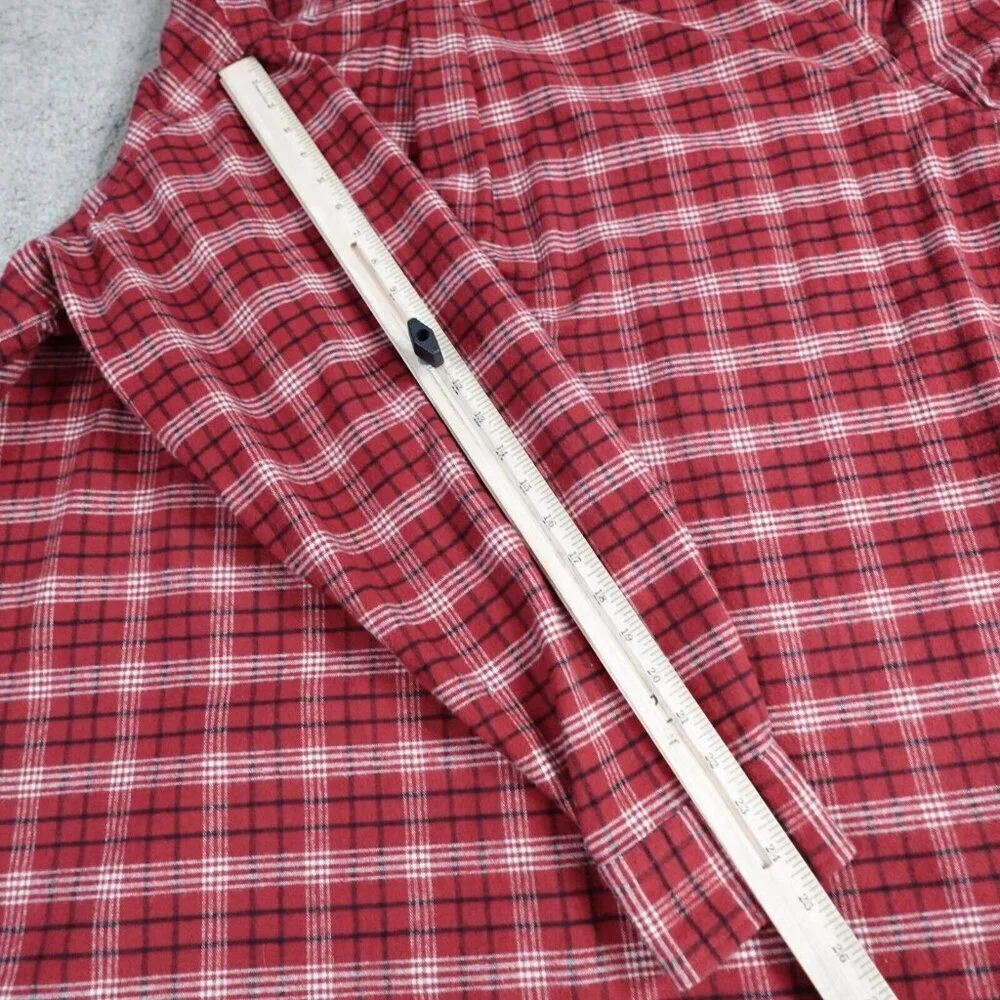 LL Bean Chamois Shirt 2XL Red Plaid Flannel - Picture 7 of 8